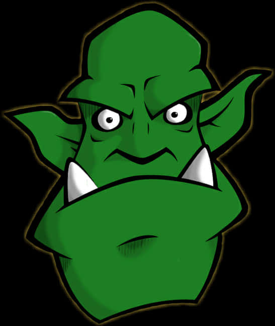 Green Goblin Cartoon Portrait PNG image