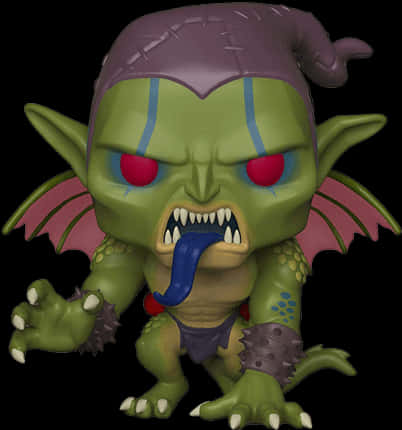 Green Goblin Figurine Stylized PNG image