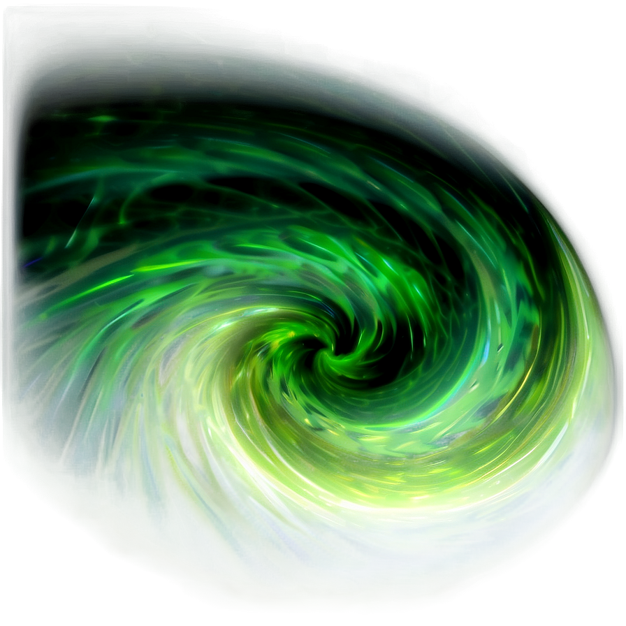 Green Gradient Abstract Swirl Png 4 PNG image