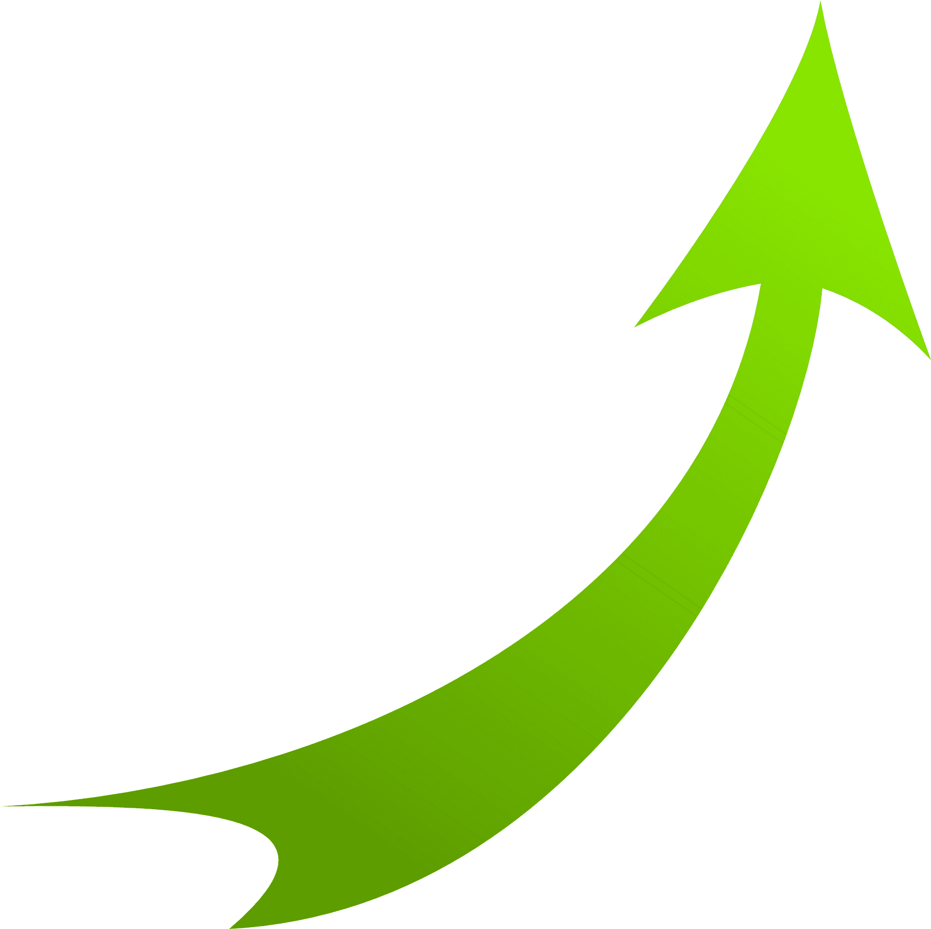 Green Gradient Arrow Up PNG image