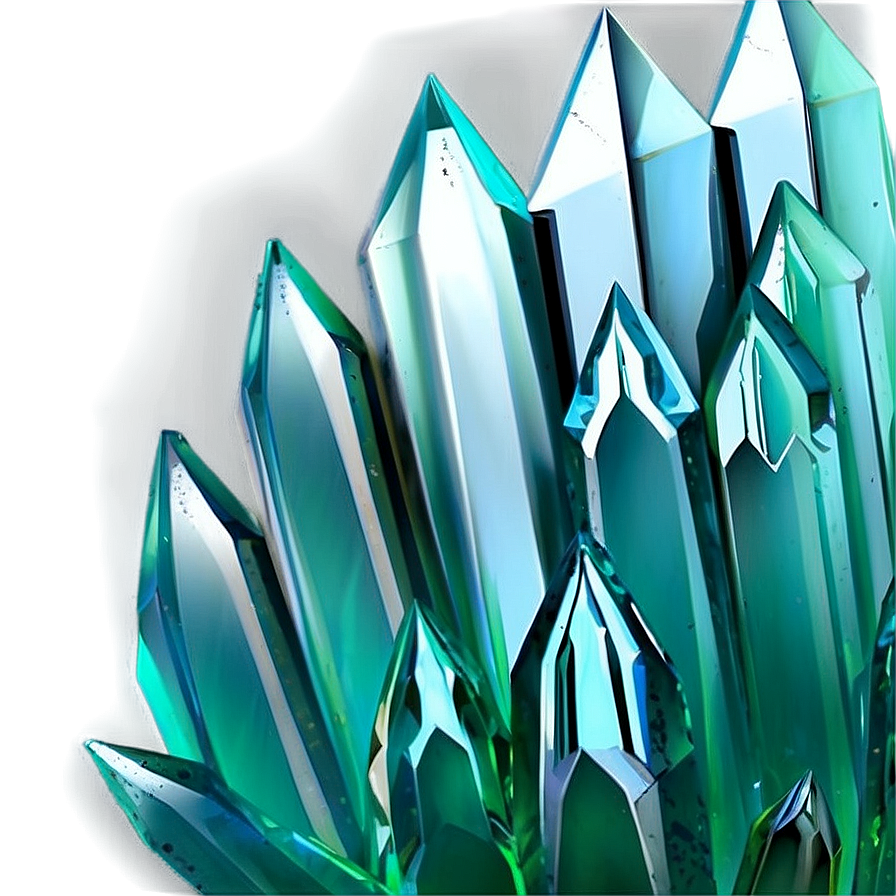 Green Gradient Crystal Texture Png 06262024 PNG image