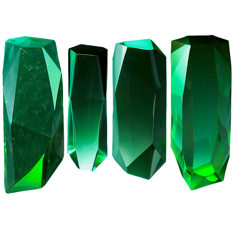 Green Gradient Crystal Texture Png 06262024 PNG image