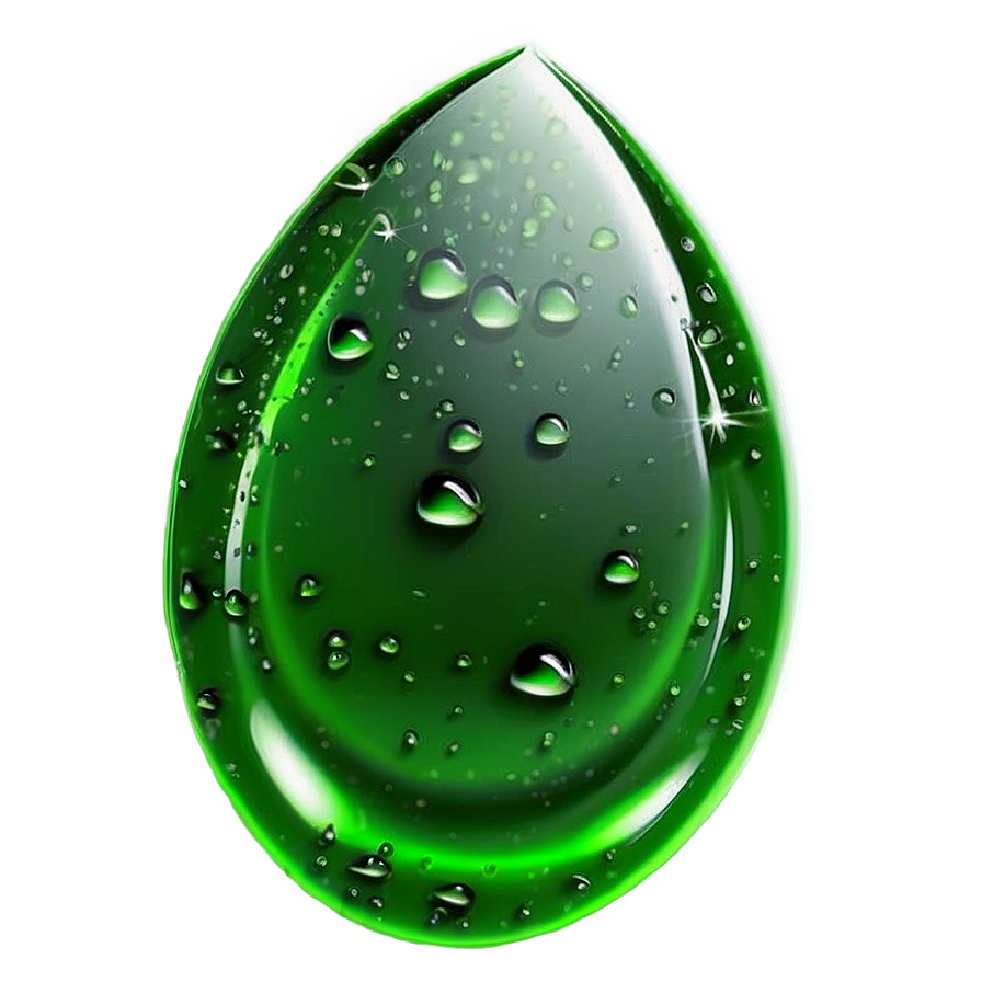 Green Gradient Raindrop Effect Png 06262024 PNG image