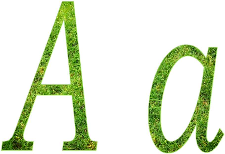 Green Grass Letter A PNG image
