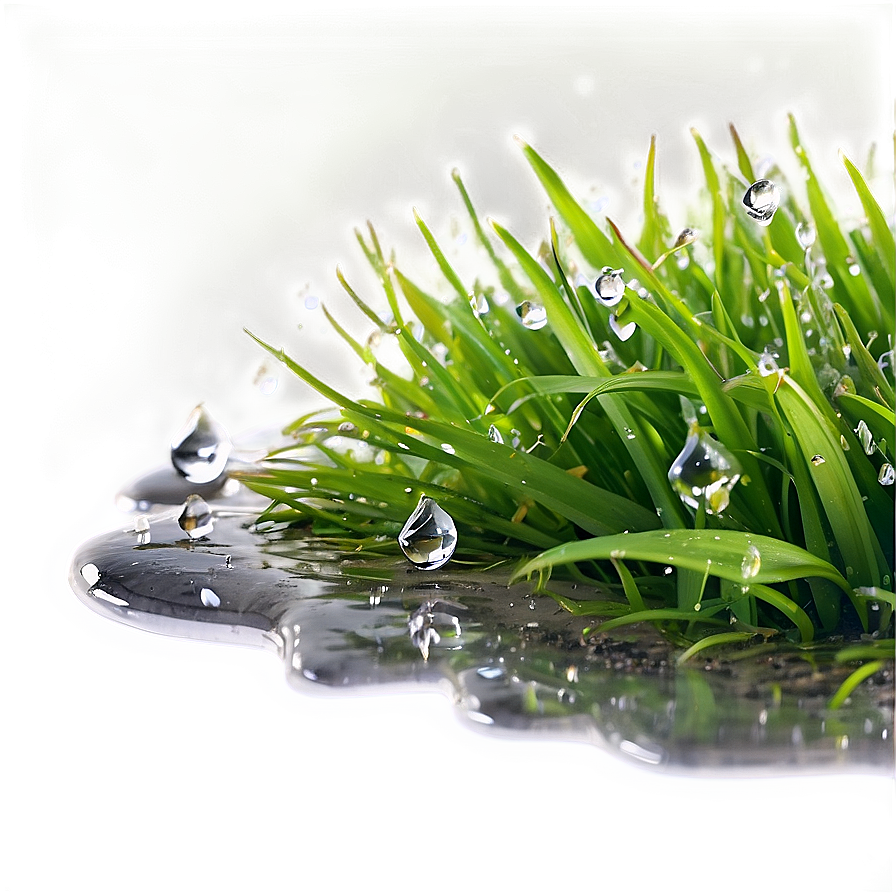 Green Grass With Dew Drops Png Ccr80 PNG image