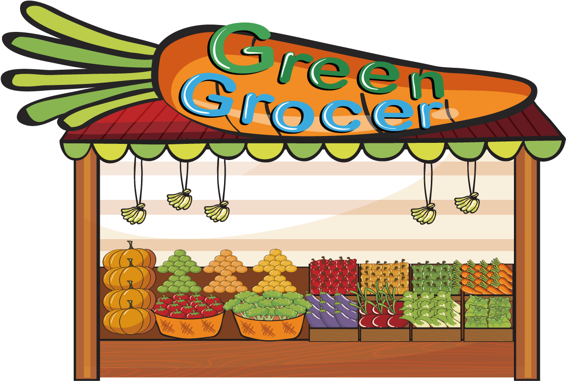 Green Grocer Fruitand Vegetable Stand PNG image