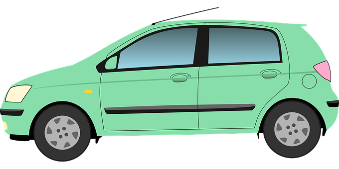 Green Hatchback Car Illustration PNG image