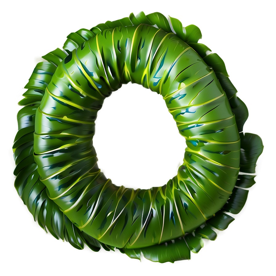 Green Hawaiian Lei Png 06262024 PNG image