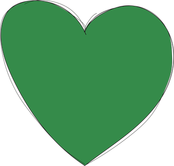 Green Heart Shape PNG image