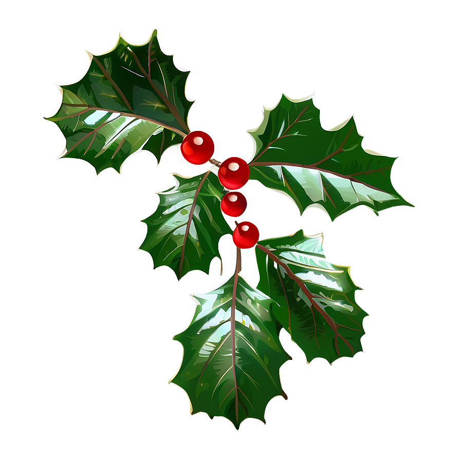 Green Holly Leaves Png Ijy PNG image