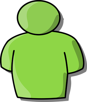 Green Iconic Person Graphic PNG image