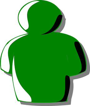 Green Iconic Profile Silhouette PNG image