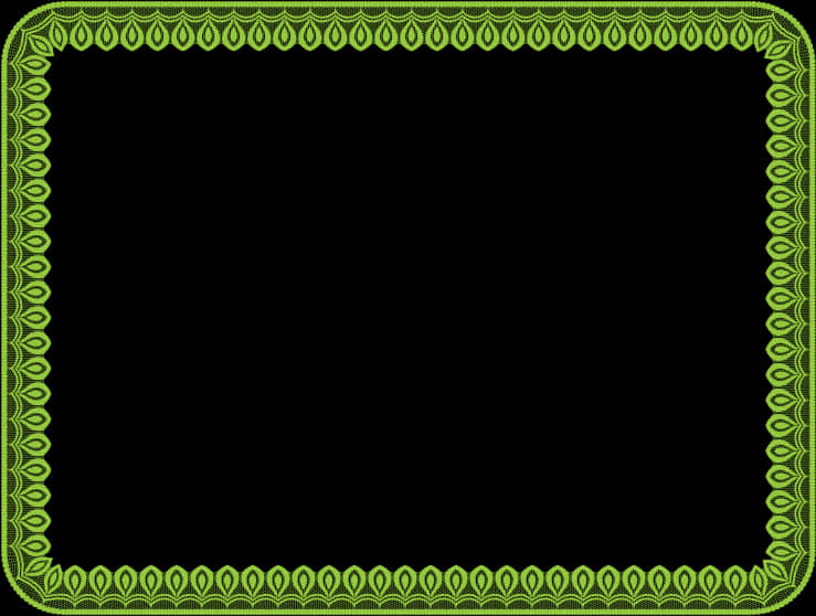 Green Lace Border Design PNG image