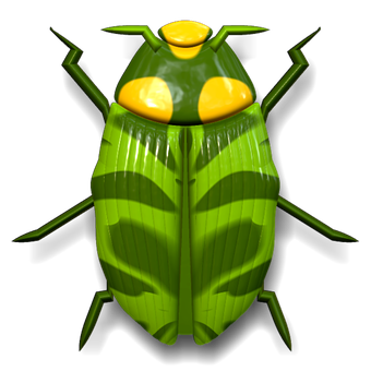 Green Ladybug Illustration PNG image