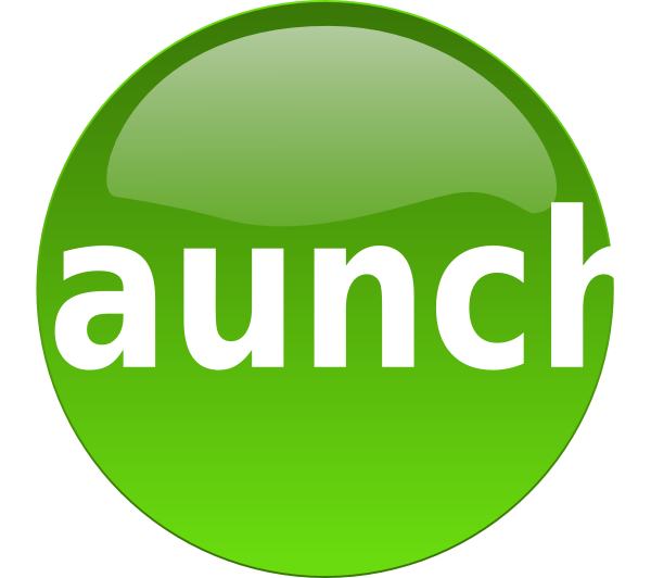 Green Launch Button Graphic PNG image
