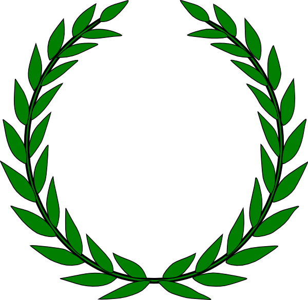 Green Laurel Wreath Graphic PNG image