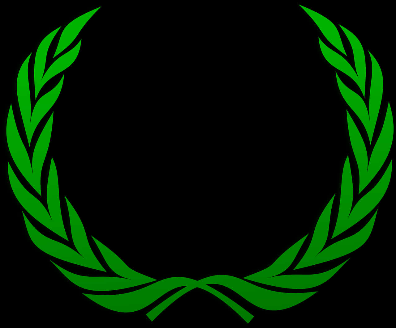 Green Laurel Wreath Graphic PNG image