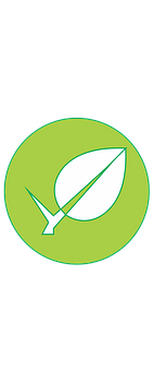Green Leaf Icon Oval Background PNG image