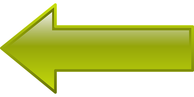 Green Left Arrow Graphic PNG image