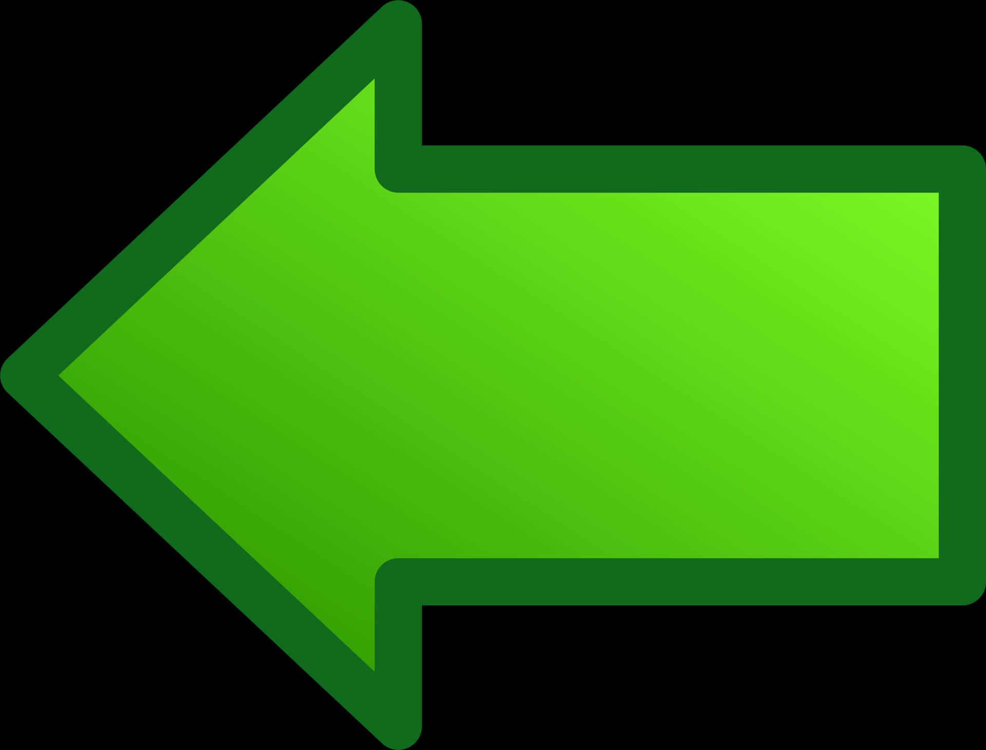 Green Left Arrow Icon PNG image