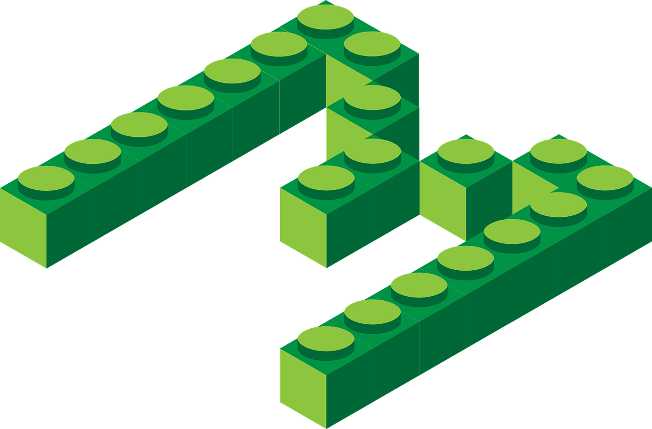 Green Lego Letter M PNG image