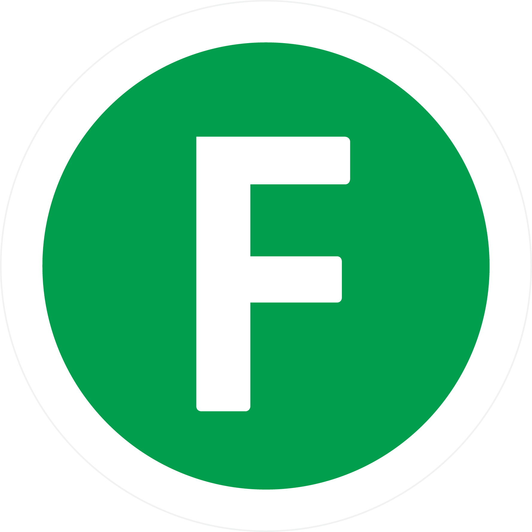 Green Letter F Sign PNG image