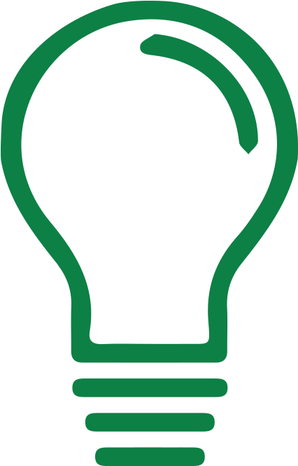 Green Lightbulb Icon PNG image