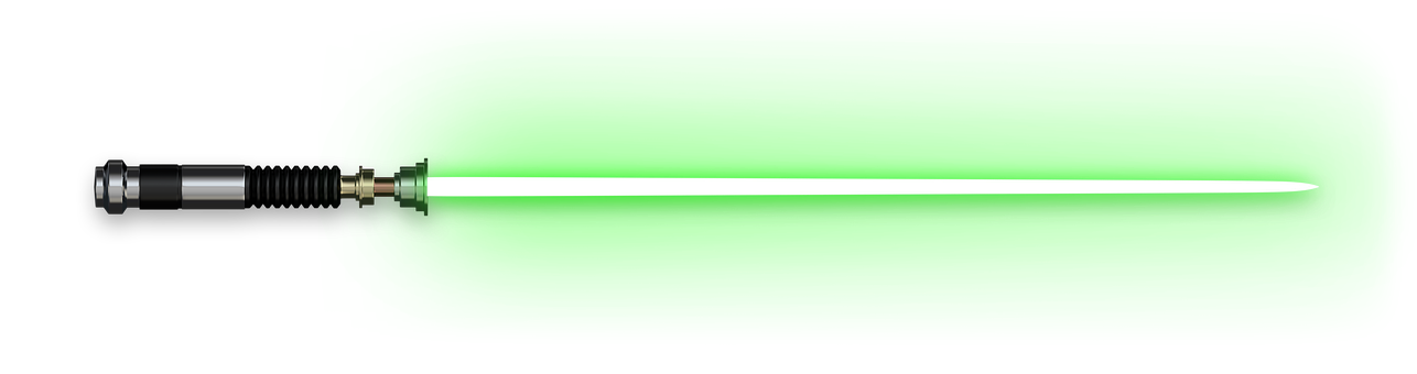 Green Lightsaber Illuminated PNG image