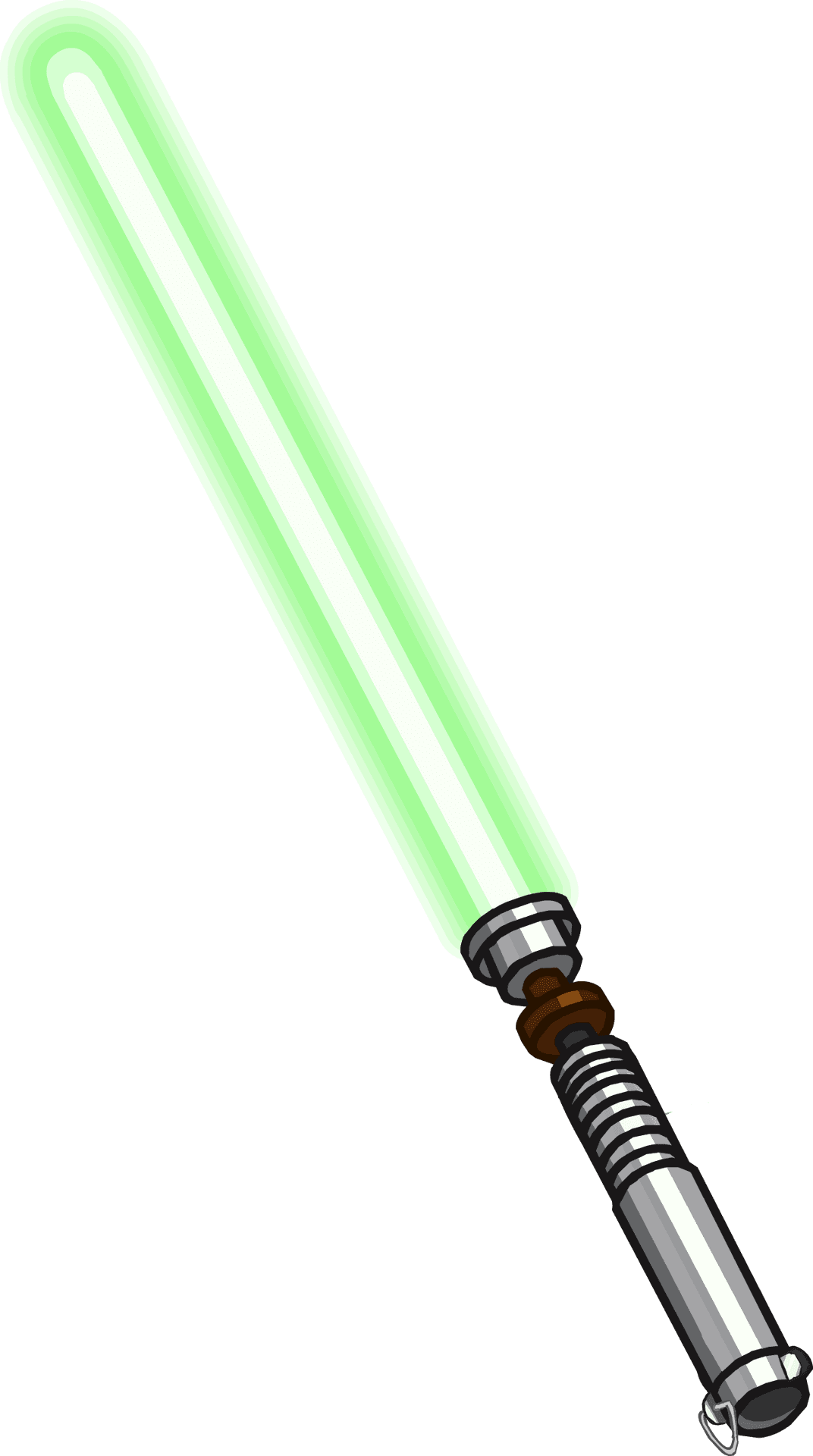 Green Lightsaber Illustration PNG image