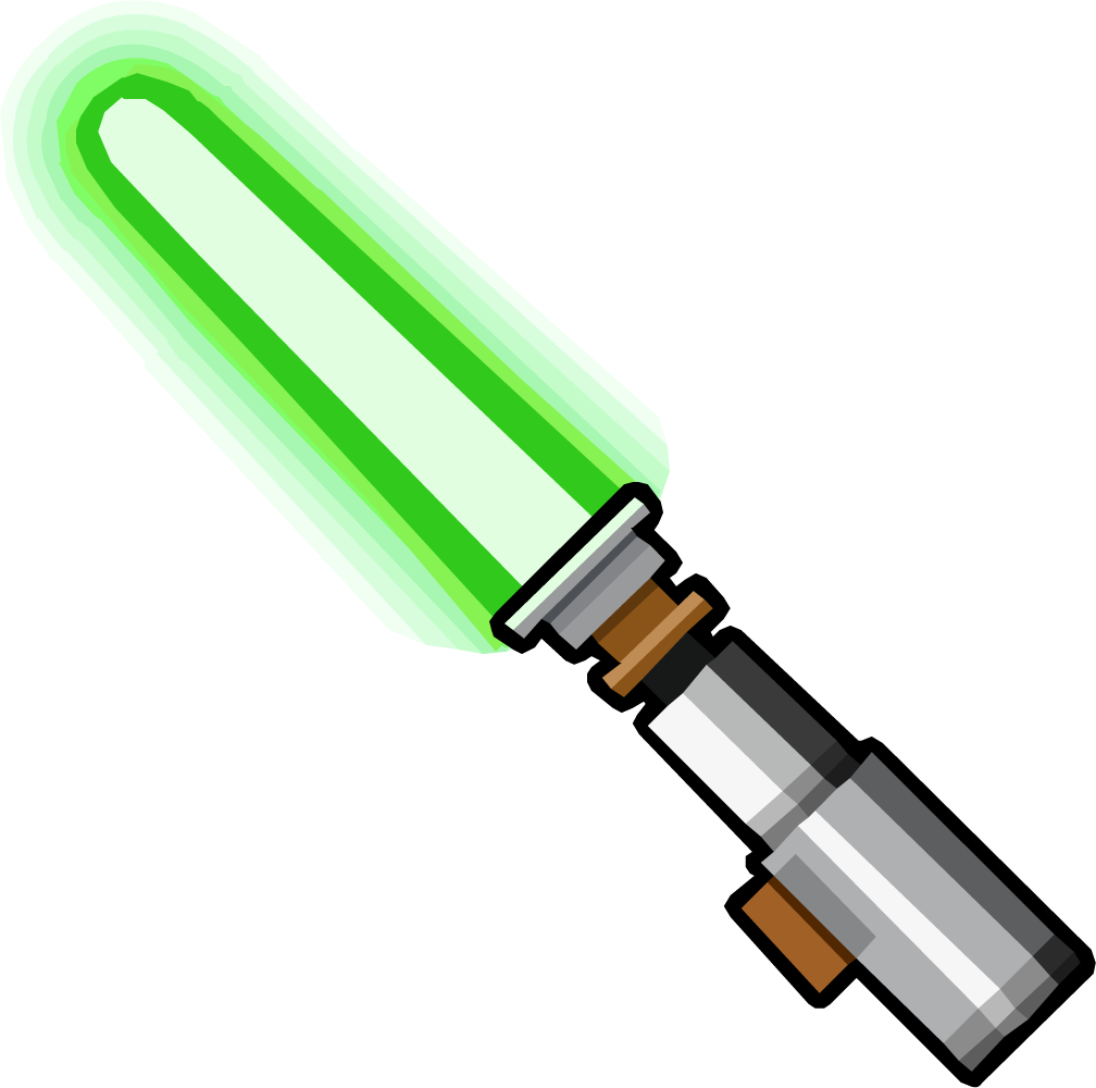Green Lightsaber Illustration PNG image
