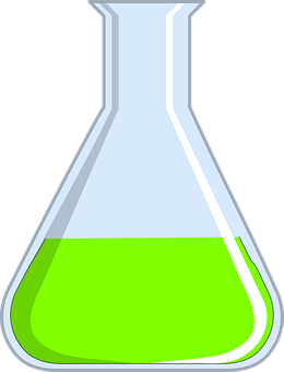 Green Liquid In Flask PNG image