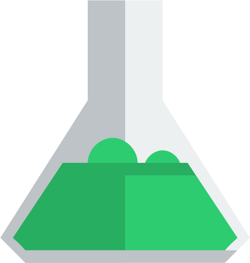 Green Liquidin Flask Icon PNG image