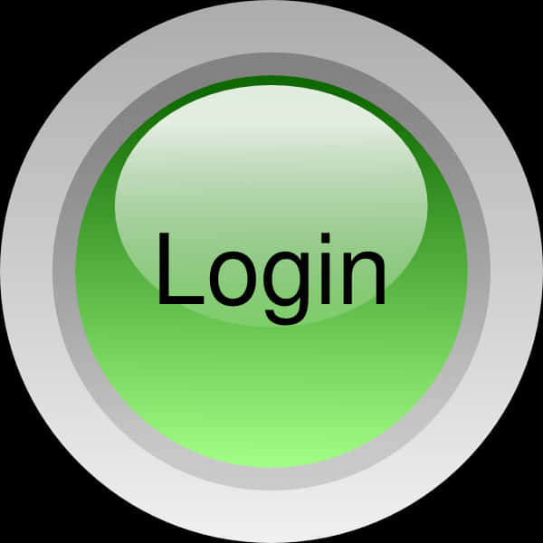 Green Login Button Graphic PNG image