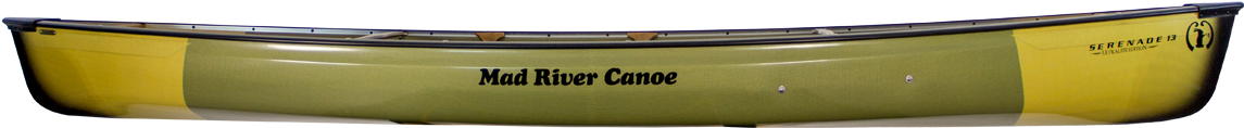 Green Mad River Canoe Side View PNG image