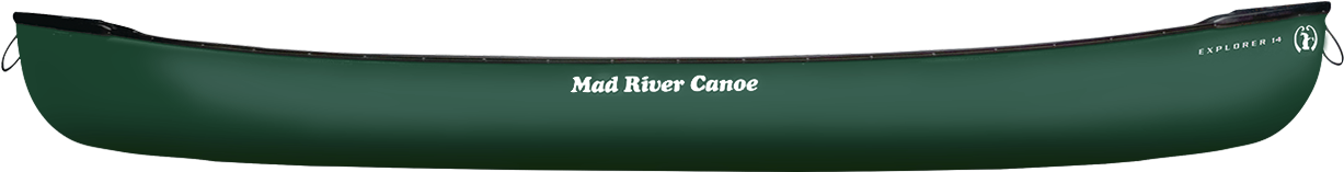 Green Mad River Explorer Canoe PNG image