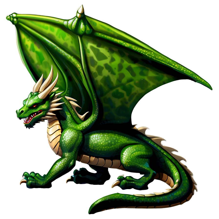 Green Medieval Dragon Png Mux32 PNG image