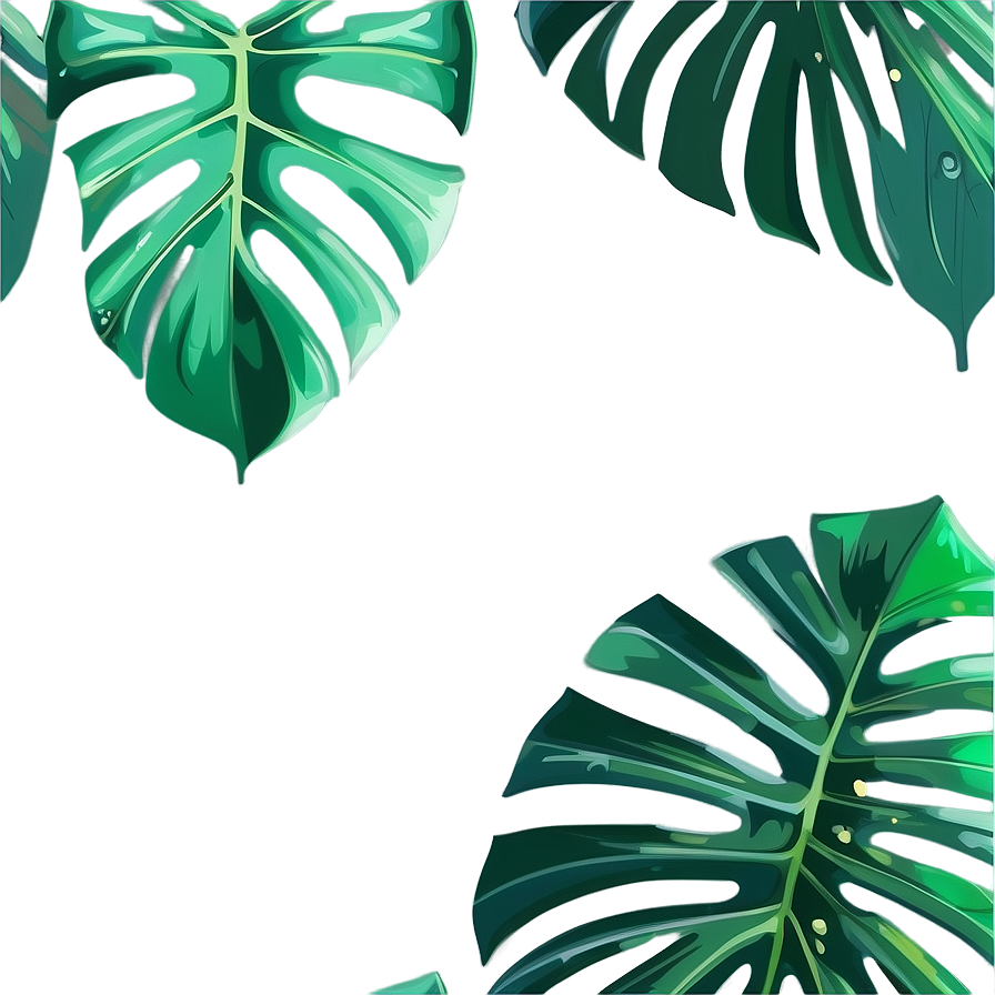 Green Monstera Leaf Png 06212024 PNG image