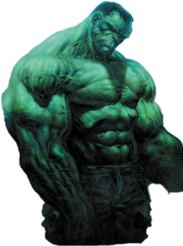 Green Muscular Comic Character PNG image