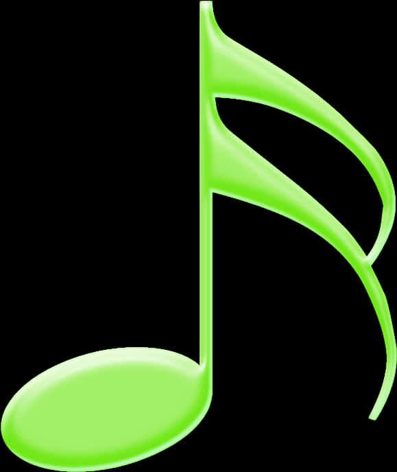 Green Musical Note Graphic PNG image