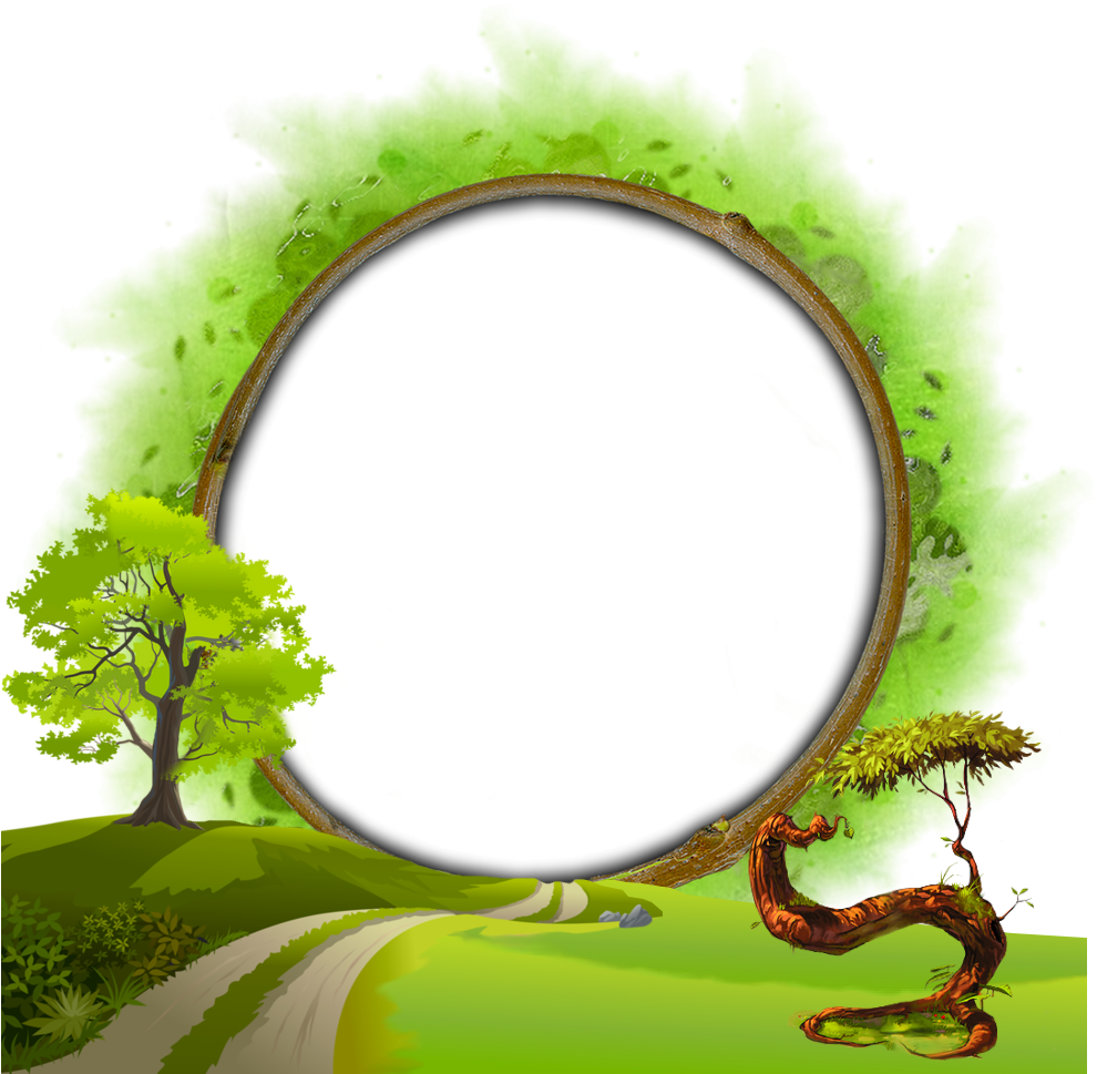 Green_ Nature_ Frame_ Design PNG image