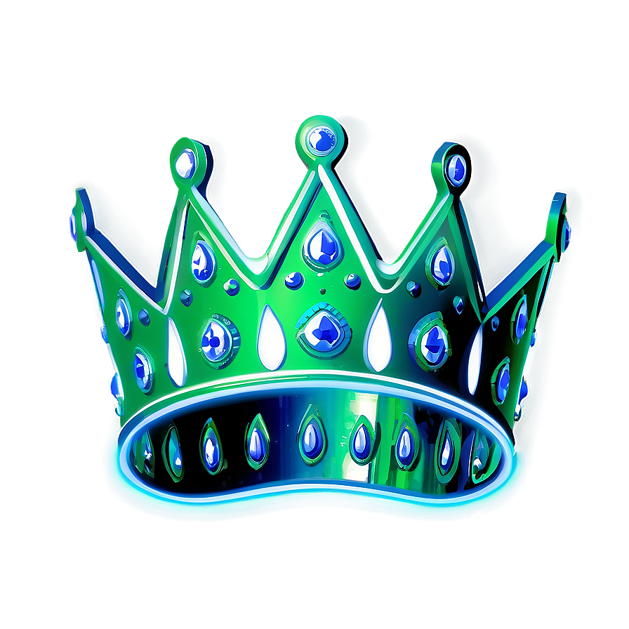 Green Neon Crown Png Ago PNG image