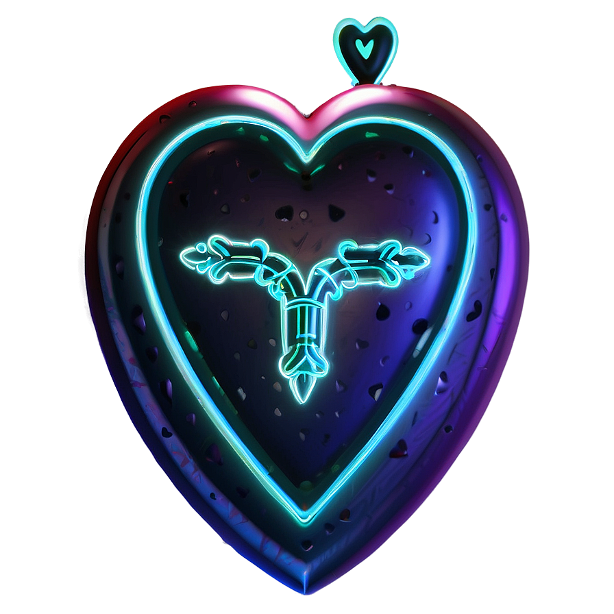 Green Neon Heart Png 78 PNG image