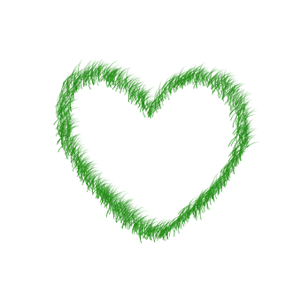 Green Neon Heart Shaped Outline PNG image