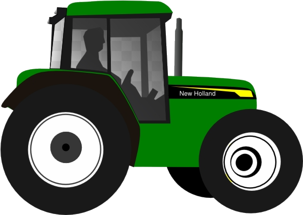 Green New Holland Tractor Illustration PNG image