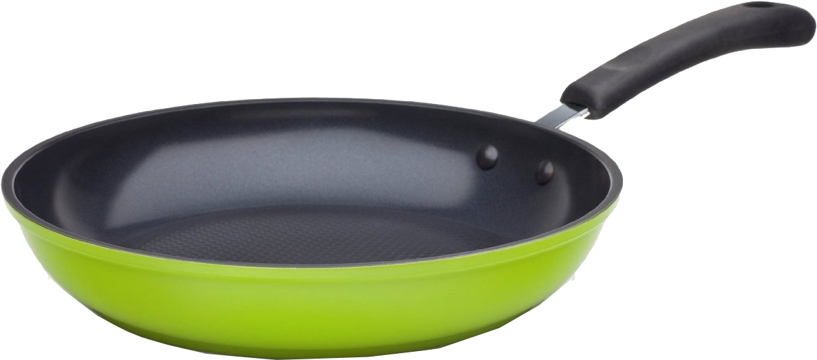 Green Nonstick Frying Pan PNG image