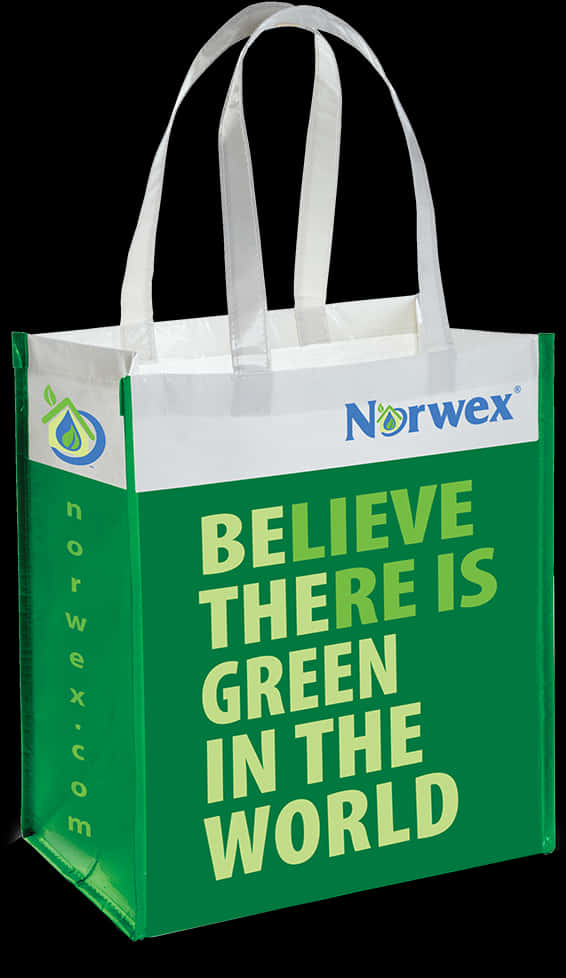 Green Norwex Tote Bag PNG image