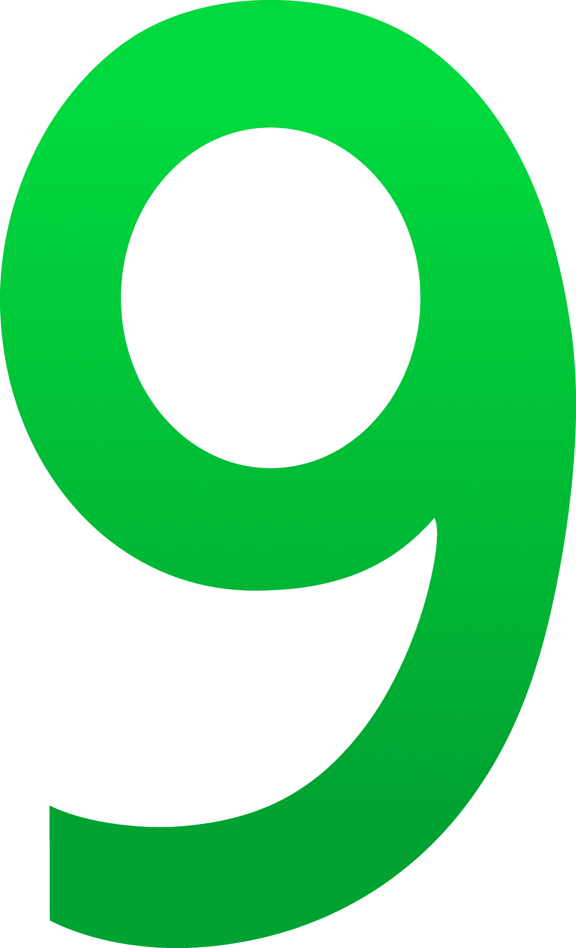 Green Number9 Graphic PNG image