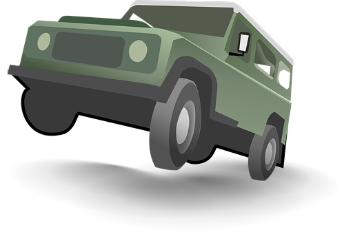 Green_ Offroad_ Vehicle_ Illustration PNG image