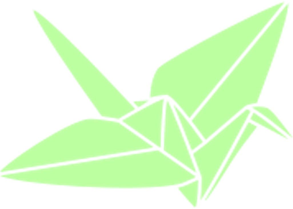 Green Origami Crane PNG image