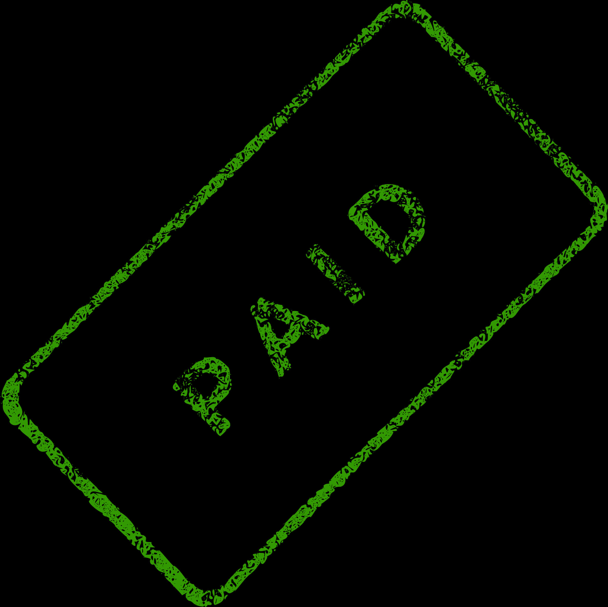 Green Paid Stamp Graphic PNG image